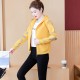 Korean Style Full Sleeved Women's Sports Jacket - Yellow image
