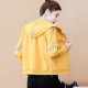 Korean Style Full Sleeved Women's Sports Jacket - Yellow image