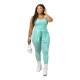 Three Piece Zipper Closure Hoodie Tracksuit Set - Light Green image