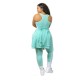 Three Piece Zipper Closure Hoodie Tracksuit Set - Light Green image