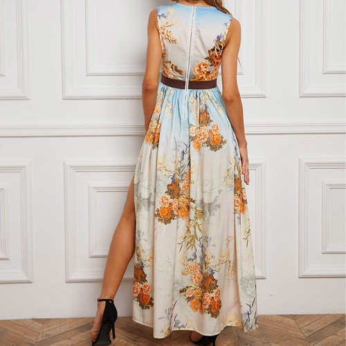 Stylish Flair Women's Maxi Length Dress With Slits image