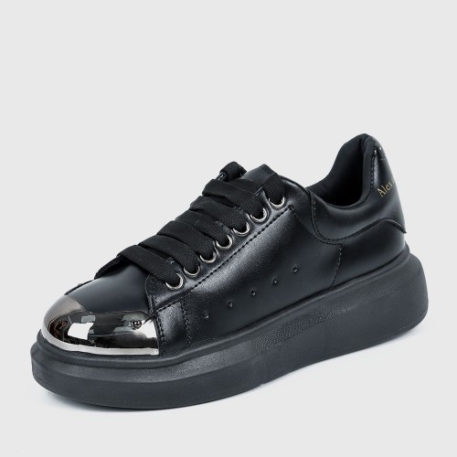 Trending Latest Fashion Casual Thick Soled Sneakers - Black image
