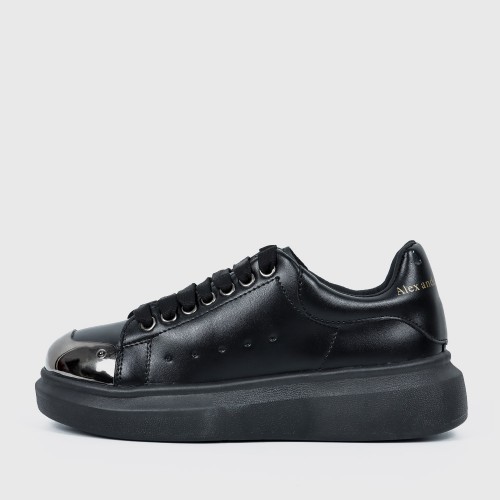 Trending Latest Fashion Casual Thick Soled Sneakers - Black image