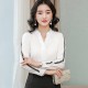 Classy Long Sleeve Chiffon Shirt For Women - White image