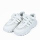 Sports Style Round Toe Casual Sneakers For Women - White image