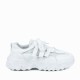 Sports Style Round Toe Casual Sneakers For Women - White image