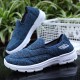 Breathable Round Toe Women's Jogging Shoes - Blue| image