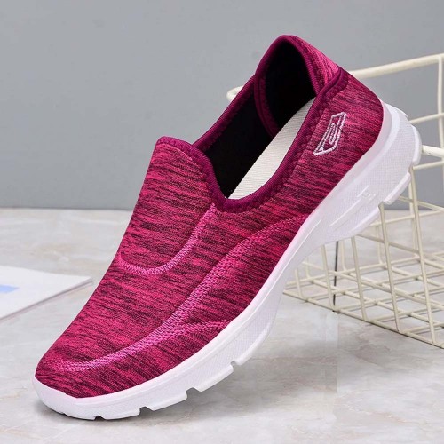 Breathable Round Toe Women's Jogging Shoes - Pink| image