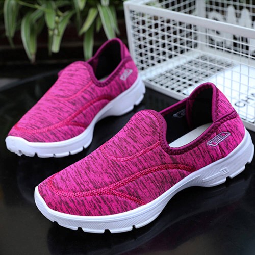Breathable Round Toe Women's Jogging Shoes - Pink| image