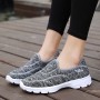 Breathable Round Toe Women's Jogging Shoes - Grey