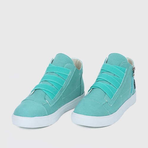 Classic Round Toe Lightweight Canvas Shoe for Ladies - Light Green image