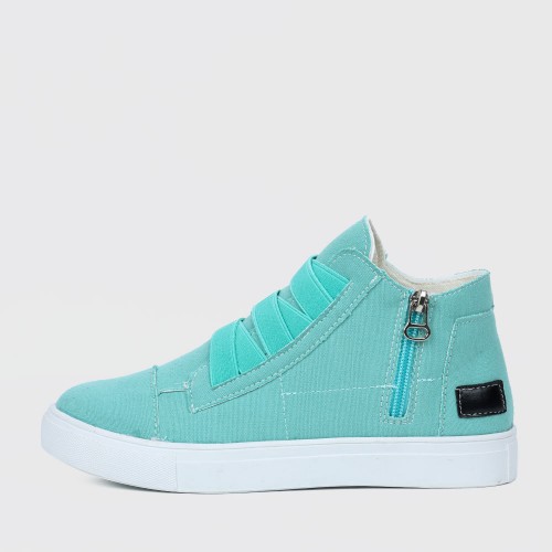 Classic Round Toe Lightweight Canvas Shoe for Ladies - Light Green image