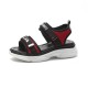 Thick Rubber Soled Velcro Closing Sandals for Women - Red image