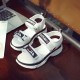 Thick Rubber Soled Velcro Closing Sandals for Women - White image