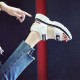 Thick Rubber Soled Velcro Closing Sandals for Women - White image