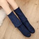 Round Toe Knee High Martin Boots for Women - Blue image