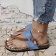 Casual Cross Border Style Women’s Flip Flop Slippers - Blue | image
