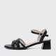 Stylish Cross Border Style Low Heeled Sandals for Women - Black image