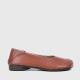 Retro Style Soft Sole Slip On Flat Shoe for Women - Brown image