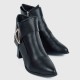 Trendy Martin Style Pointed Toe Boots for Women - Black image