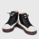 Retro Style Thick Soled High Top Sneakers for Women -Black image