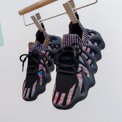 Casual Creative Style Rubber Sole Women's Sneakers - Black image