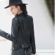 Women’s Elegant Zipper Closure Short Leather Jacket- Black image
