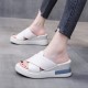 Casual Wear Open Toe Wedge Slippers for Women - White image