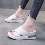 Casual Wear Open Toe Wedge Slippers for Women - White