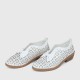Bowknot Rubber Sole Slip On Loafers for Women - White image