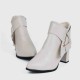 Trendy Martin Style Pointed Toe Boots for Women - Cream image