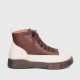 Retro Style Thick Soled High Top Sneakers for Women -Brown image