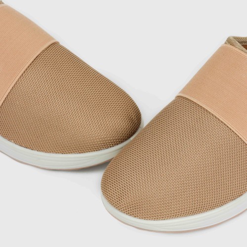 Women’s Light Weight Air Cushion Slip On Slippers - Beige image