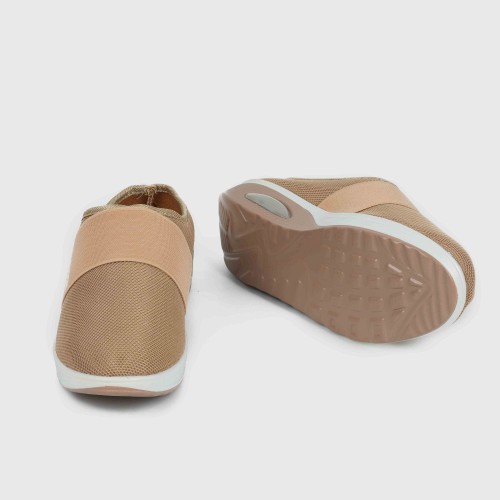 Women’s Light Weight Air Cushion Slip On Slippers - Beige image