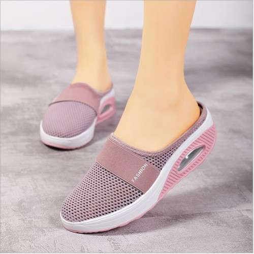 Women’s Light Weight Air Cushion Slip On Slippers - Pink image