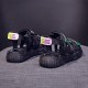 Women’s Open Toe Velcro Closing Fashion Sandals - Black image