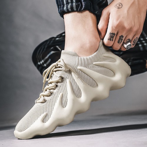 Casual Creative Style Rubber Sole Women's Sneakers - Cream image