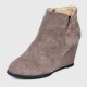 Women’s Classic Pointed Top Wedge High Heel Boots - Dark Brown image