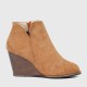 Women’s Classic Pointed Top Wedge High Heel Boots - Brown image