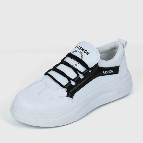 Latest Fashion Mid Heeled Sneakers for Women - Black image