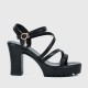 Buckle Strap Closure High Heeled Sandals -Black image