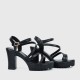 Buckle Strap Closure High Heeled Sandals -Black image