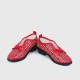 Bowknot Rubber Sole Slip On Loafers for Women - Red image