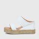 Women's Comfort Slip On Hollow Platform Slippers - White image
