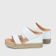 Women's Comfort Slip On Hollow Platform Slippers - White image