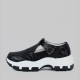 Casual Lightweight Chunky Sports Buckle Sneakers - Black image