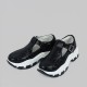 Casual Lightweight Chunky Sports Buckle Sneakers - Black image