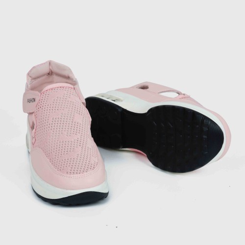 Women’s Breathable Casual Velcro Sport Shoes – Pink image