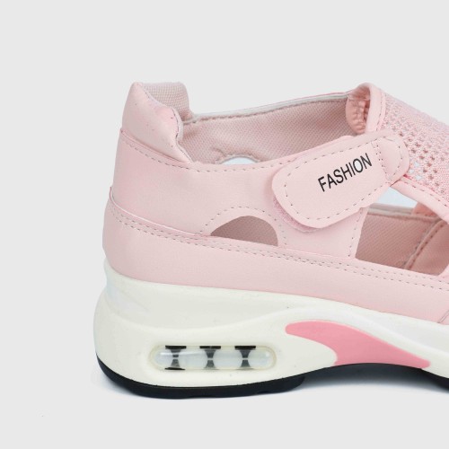 Women’s Breathable Casual Velcro Sport Shoes – Pink image