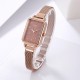  Rectangular Case Celestial Design Women's Wrist Watch - Brown image